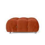 Varese Ottoman Orange Velvet Settee Couch M20972 New Modern RRP £975 (SKU 447)