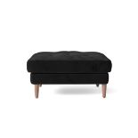 Gela Ottoman Black Velvet Settee Couch M6870 New Modern RRP £750 (SKU 451)