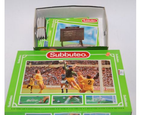 A collection of mixed modern release Subbuteo to include original boxed play set, score chart, fencing etc