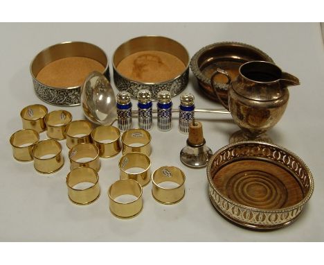 An early 20th century part canteen of silver plated cutlery in the Fiddle pattern together with various other loose flatwares
