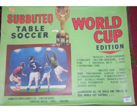 An original boxed Subbuteo table soccer World Cup Edition box set, near complete