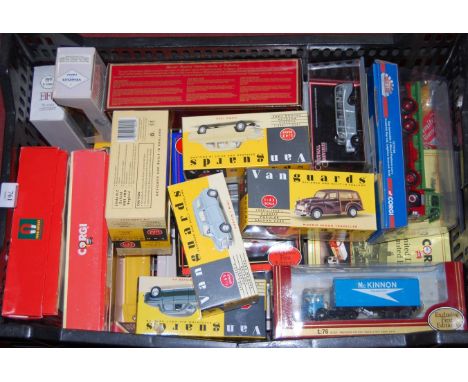 A box of mixed modern issue diecast to include Vanguards, EFE, Corgi original omnibus and other examples, to include Vanguard