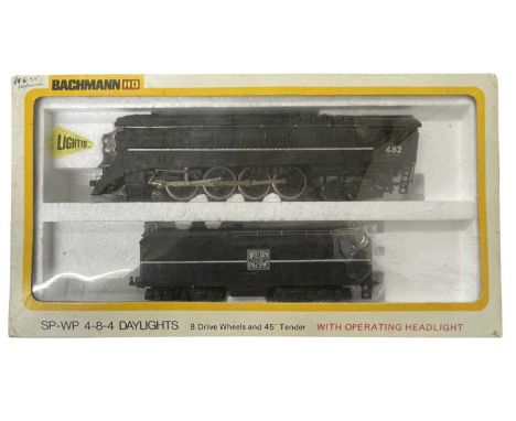 A boxed Bachmann H0 gauge SP-WP 4-8-4 Daylight with Operating Headlight, Western Pacific