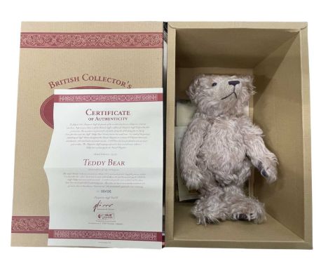 A boxed limited edition Steiff British Collector's 1999 Grey 36 Teddy Bear, with certificate. Number 0000486 / 3000Also in or