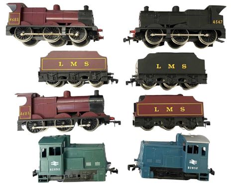 A collection of various Lima 0 gauge locomotives, tenders and shunters