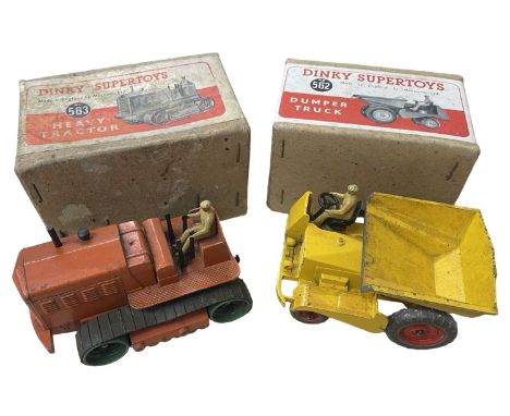 A pair of Dinky toys, to include: - 563 Heavy Tractor in original box - 532 Dumper Truck with box lid onlyBoth a/f