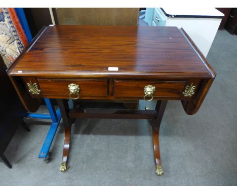 A 19th Century style mahogany sofa table 