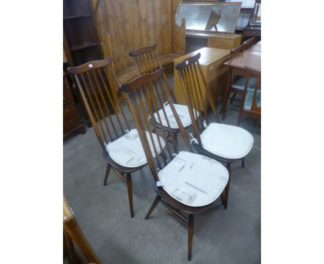 A set of four Ercol chairs 