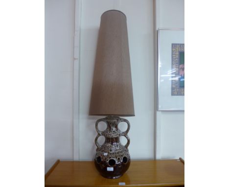 A German glazed table lamp 