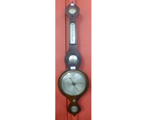 A 19th century rosewood barometer, Cartwright and Son, Preston 