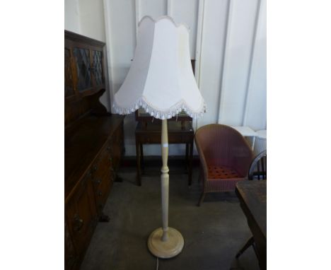 A beech standard lamp 