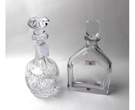 Orrefors Sweden decanter and cut glass decanter