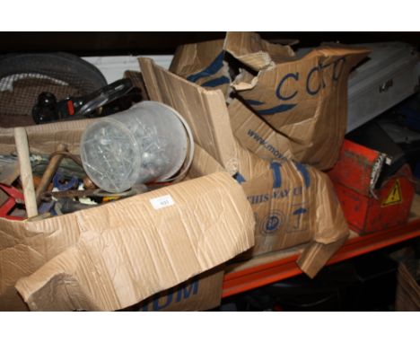 A LARGE QUANTITY OF TOOLS AND PARTS TO INCLUDE TOOL BOXES