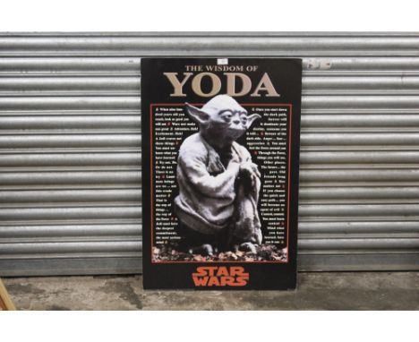 A STAR WARS INTEREST 'THE WISDOM OF YODA' PRINT, 61 X 91 CM