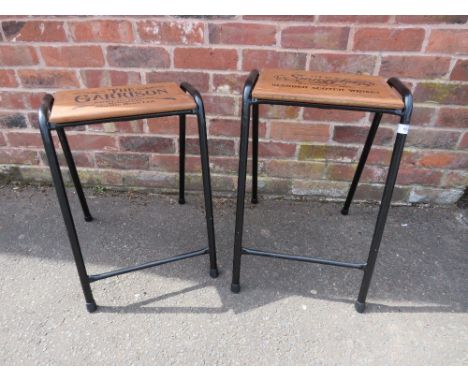 TWO MODERN SCOTCH WHISKY &amp; SELBY BROTHERS STOOLS