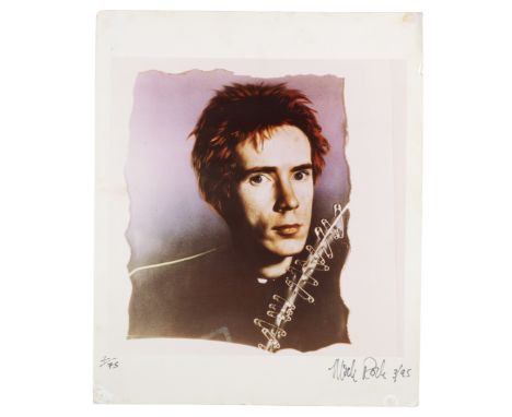 Mick Rock (1948-2021)Johnny Rotten, printed 1990scolour-dye transfer photographic print on heavy art resin board, signed in b
