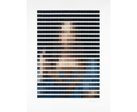 Nick Smith (born 1984)Salvator Mundi, 2017 signed and numbered 45/45 in pencilgiclée print in colours with screenprinted varn