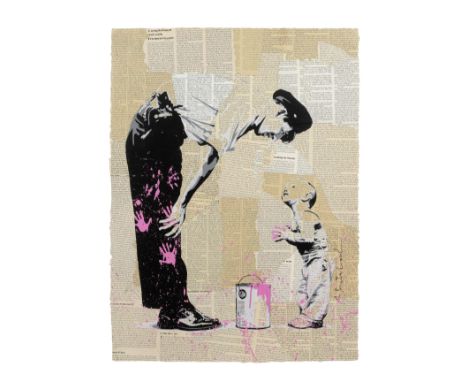 Mr. Brainwash (born 1966)Not Guilty, 2012  signed and dated 2012 on the reversesilkscreen and mixed media on paper75.6 x 56cm