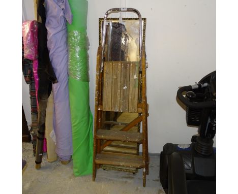 A Vintage pine step ladder 