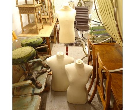 A pair of half mannequins and a child mannequin on stand (3) 