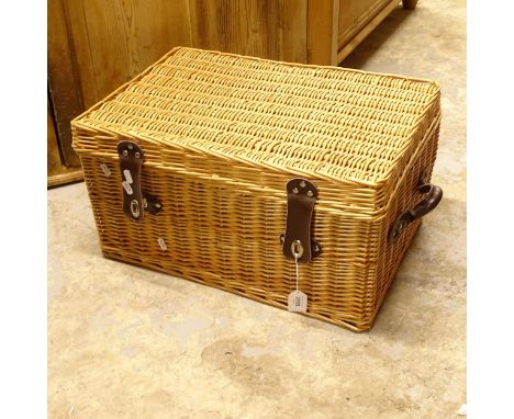 Web Hampers, Hampers of Style, a 2-handled wicker hamper and contents 