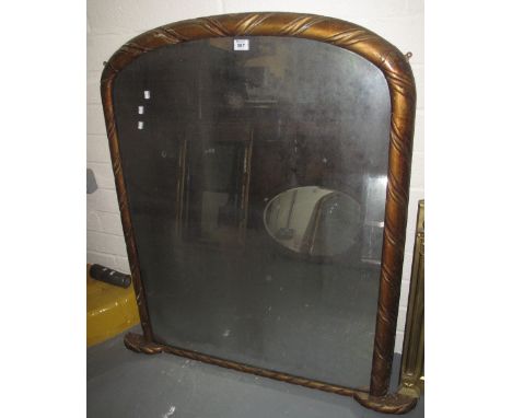 Large early 20th century gilded oval mantel mirror.(B.P. 24% incl. VAT) CONDITION REPORT: 120 x 132 cm approximately. The gla