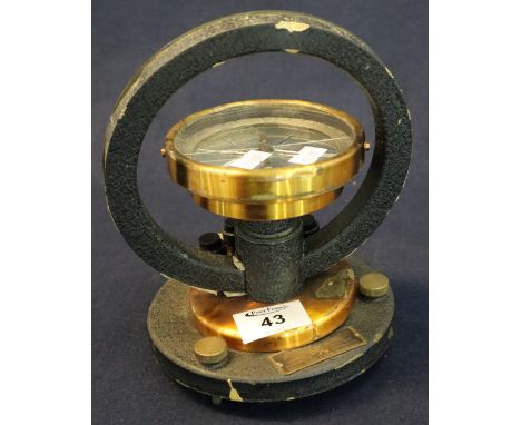 A Griffin & Tatlock Ltd pedestal galvanometer on stand with gilt metal mounts. (B.P. 24% incl. VAT) CONDITION REPORT: Mirror 