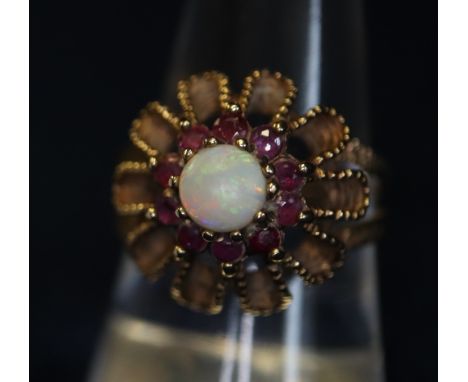 9ct gold opal set ring. (B.P. 24% incl. VAT)
