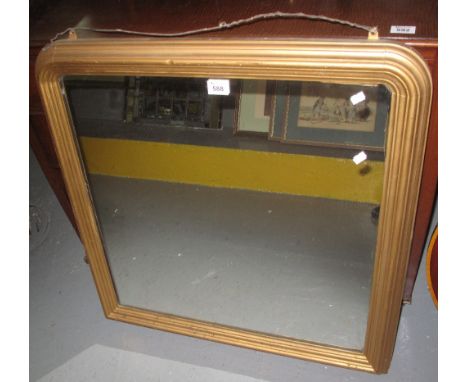 Late 19th/early 20th century gilded oval mantel mirror.(B.P. 24% incl. VAT)