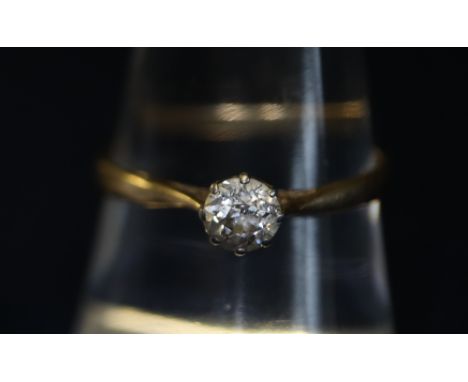 18ct gold and diamond solitaire ring. Weight 1.9g approx. (B.P. 24% incl. VAT)