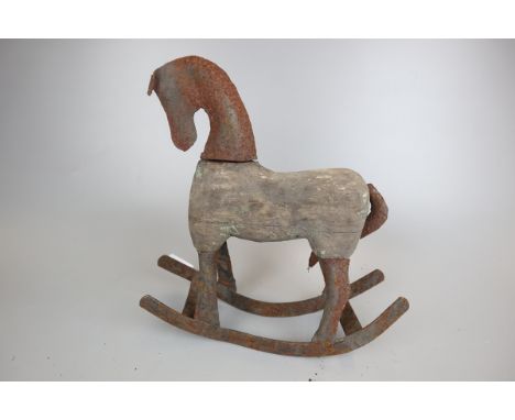 Distressed vintage toy horse model 