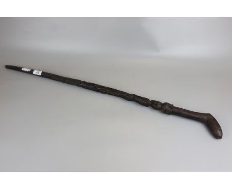 Tribal carved walking stick 