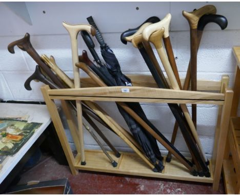 Stick stand together with a collection of quality walking sticks 