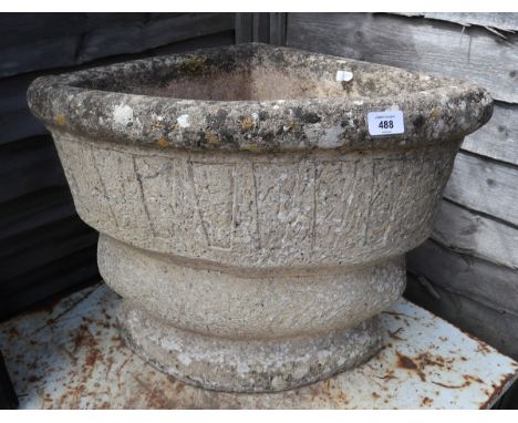 Stone corner planter 