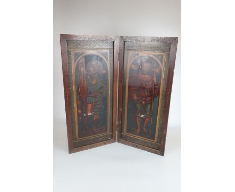 2 panel painted glass screen