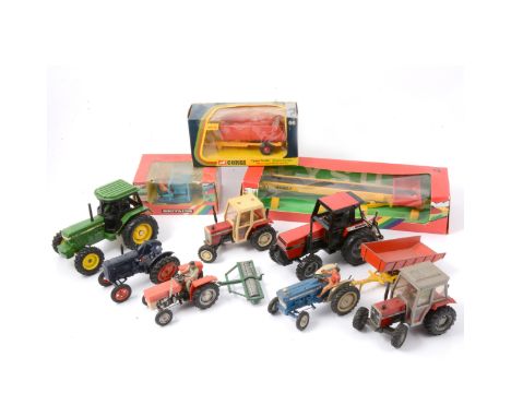 Quantity of die-cast farm vehicles and tractors; including examples by Britains; Corgi Toys and others.