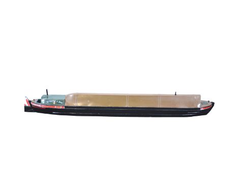Scale model of a working narrowboat, "Arthur", D Yates &amp; Son, 99cm.
