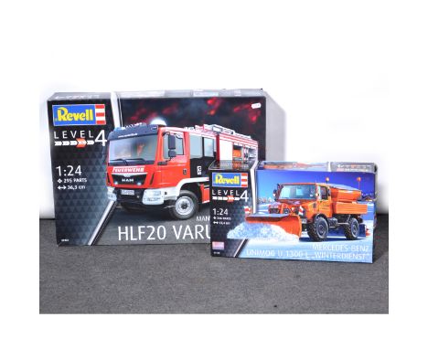 Revell model kit Man TGM/Schulingmann HLF20 Varus 4x4m 1:23 scale, 07452, 36.3cm, kit has been started, contents unchecked; R