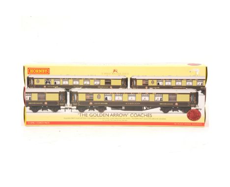 Hornby OO gauge model railways coach pack, R4196 'The Golden Arrow' coaches including, Pullman first-class kitchen car 'Adeia