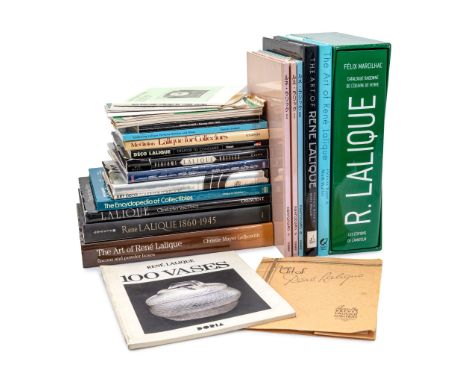  TWENTY-FIVE BOOKS AND CATALOGUES RELATING TO THE WORK OF RENÉ LALIQUE  The Art of René Lalique,&nbsp;Breves Galleries London
