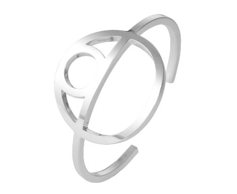 A CHAINE D'ANCRE GAME BRACELET, HERMES in sterling silver designed as an abstract anchor link set to a plain bangle, signed H