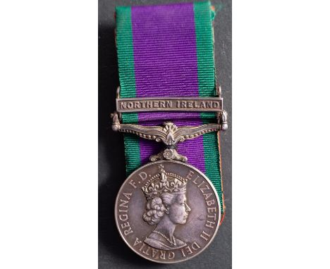 An Elizabeth II General Service Medal with Northern Ireland clasp to '24548694 GDSM S R Harper Coldm Gds'.