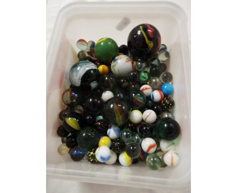 A selection of vintage marbles  