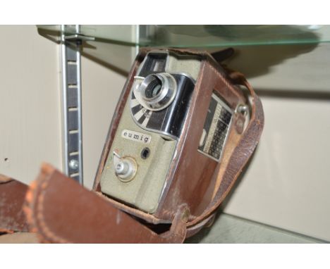 A Eumig camera with leather case