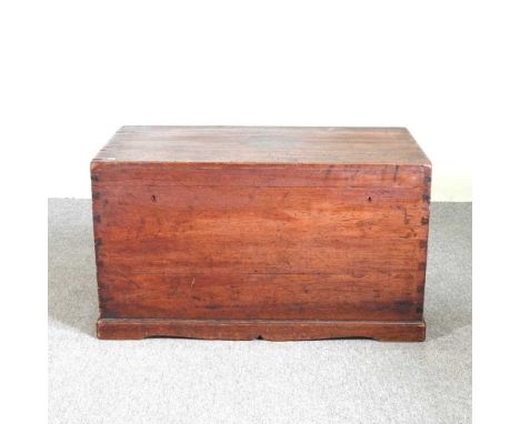 A 19th century camphor wood trunk, with a hinged lid92w x 50d x 52h cm