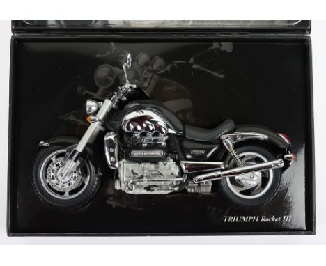 Minichamps Classic Bikes Series No.12 Triumph Rocket III. Scale 1:12, in near mint boxed condition, box has edge wear.