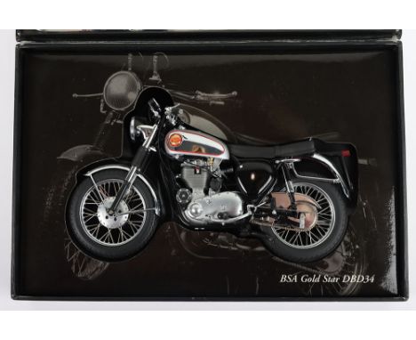 Minichamps Classic Bikes Series No.9 BSA Gold Star DBD34 Scale 1:12, in near mint boxed condition, box has edge wear.