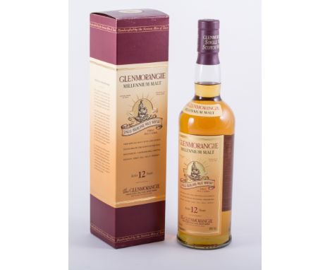 GLENMORANGIE 12 years old MILLENNIUM MALT, Highland 'First Fill' Single Malt Whisky, 70cl, 40% vol., in carton