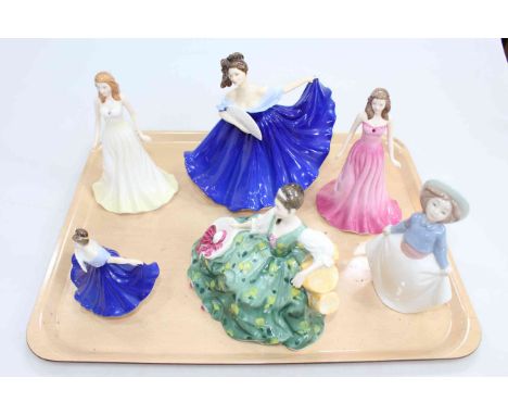 Collection of five Royal Doulton figures including Elyse, and Nao figure (6).