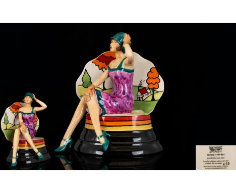 Peggy Davies - Ltd and Numbered Edition Ceramic Hand Painted Sculpture ' Putting on The Ritz ' Modelled by Andy Moss, Ltd Edi
